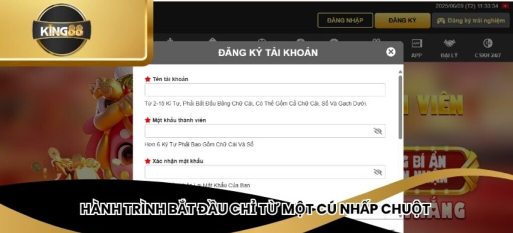 Đăng Ký King88 2 Các bước thực hiện đăng ký King88 chuẩn cho tất cả hội viên